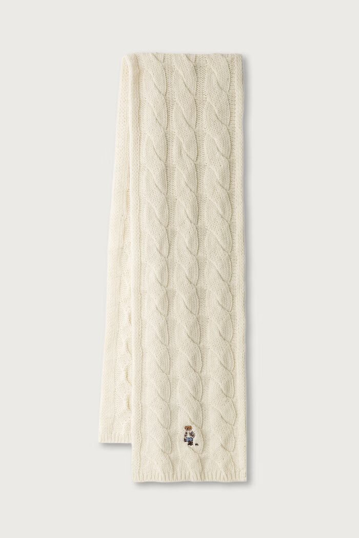 Polo Ralph Lauren шал дамски от вълна бежов 455P23849