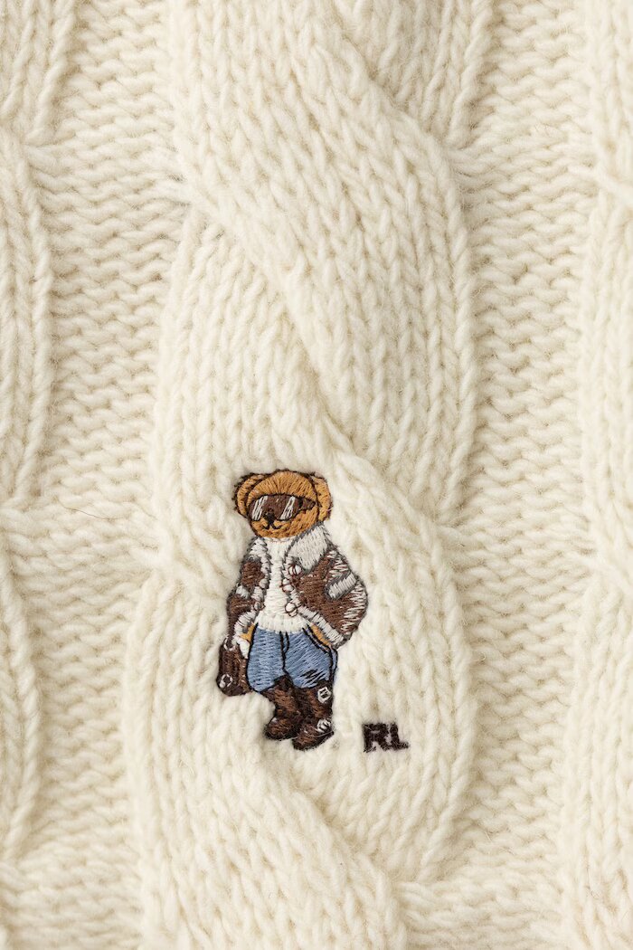Polo Ralph Lauren шал дамски от вълна бежов 455P23849