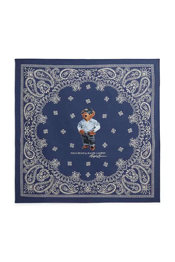 Polo Ralph Lauren шал мъжки от памук син 449P11847