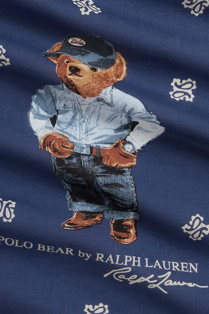 Polo Ralph Lauren шал мъжки от памук син 449P11847