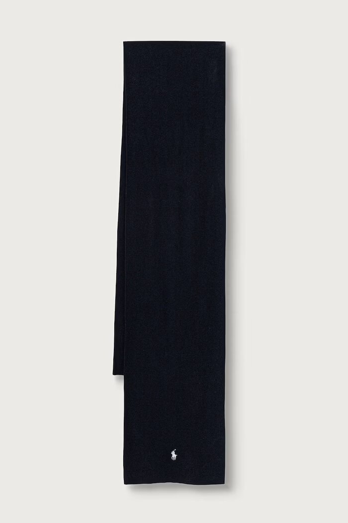 Polo Ralph Lauren шал мъжки от памук тъмносин 710B28863
