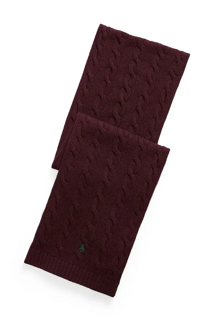 Polo Ralph Lauren шал мъжки от вълна бордо 710B23669