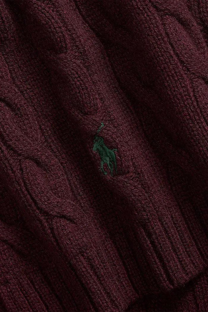 Polo Ralph Lauren шал мъжки от вълна бордо 710B23669