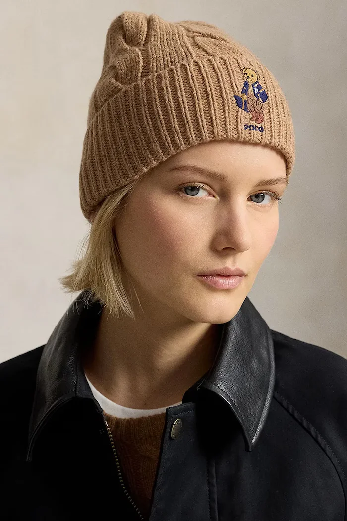 Polo Ralph Lauren шапка beanie дамска кафява 455P18118