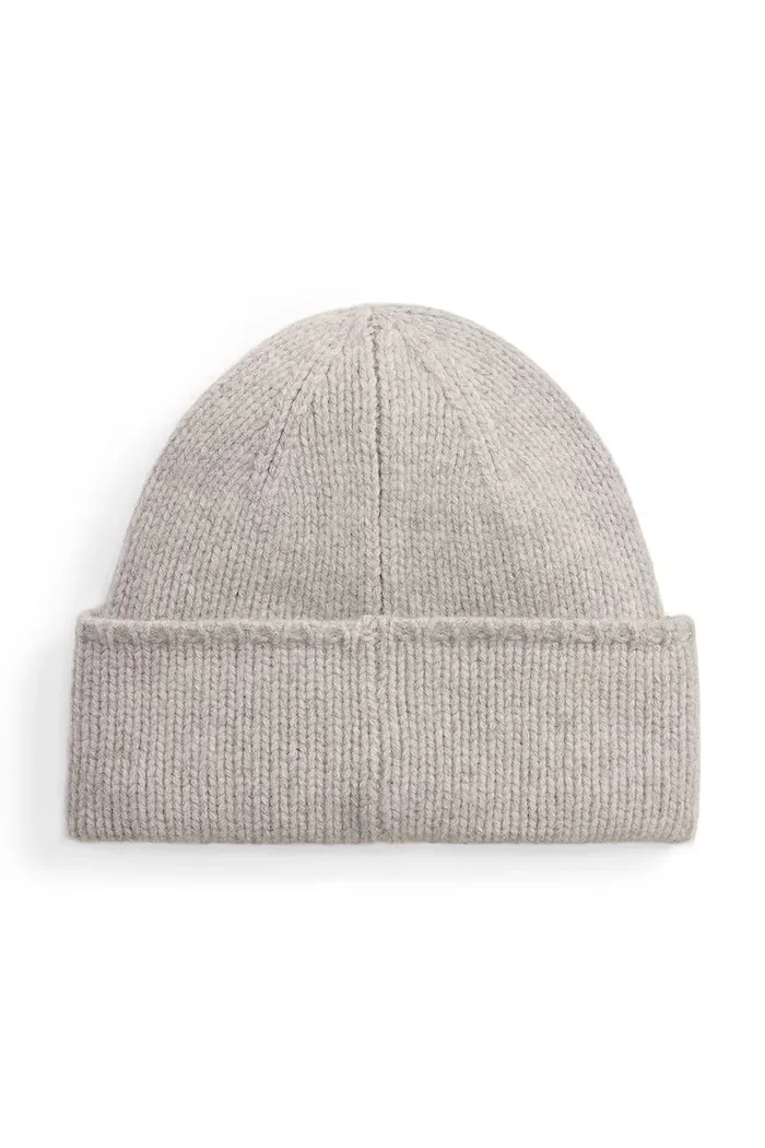 Polo Ralph Lauren шапка beanie дамска от мериносова вълна сива 455954355