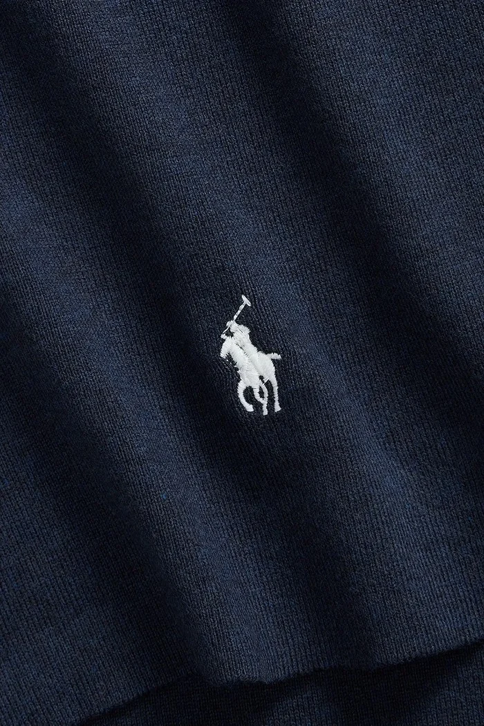 Polo Ralph Lauren шапка и шал мъжки от памук тъмносин 710B28980