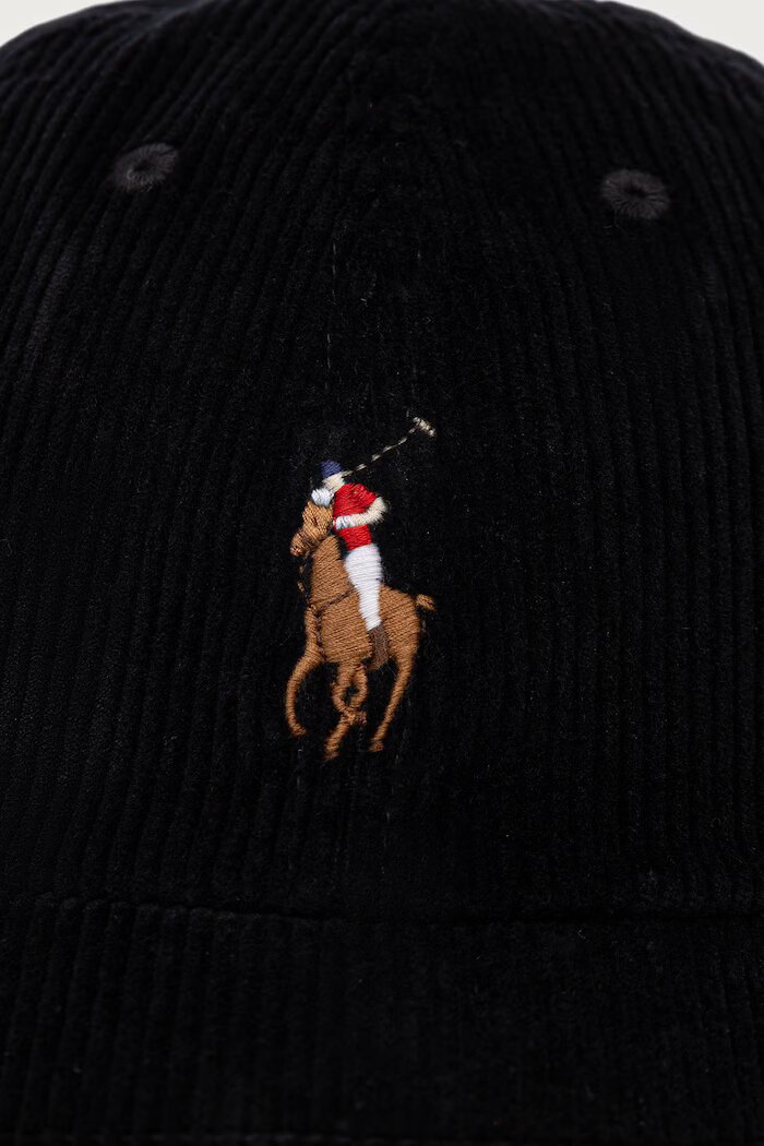 Polo Ralph Lauren шапка с козирка дамска от кадиге черна 211A90413
