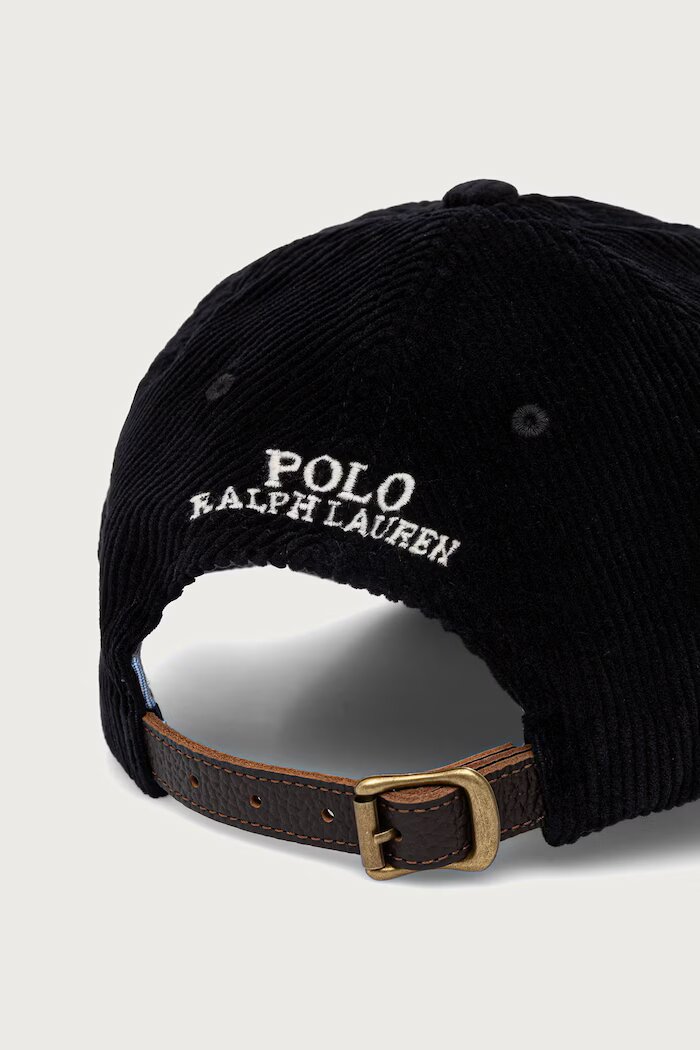 Polo Ralph Lauren шапка с козирка дамска от кадиге черна 211A90413