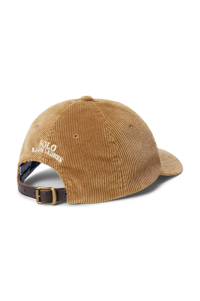 Polo Ralph Lauren шапка с козирка дамска от кадиге кафява 211A90413