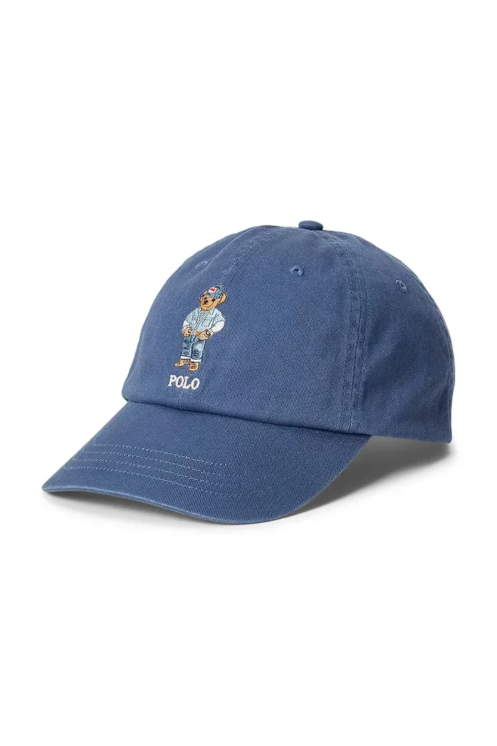 Polo Ralph Lauren шапка с козирка дамска от памук синя 211A87349