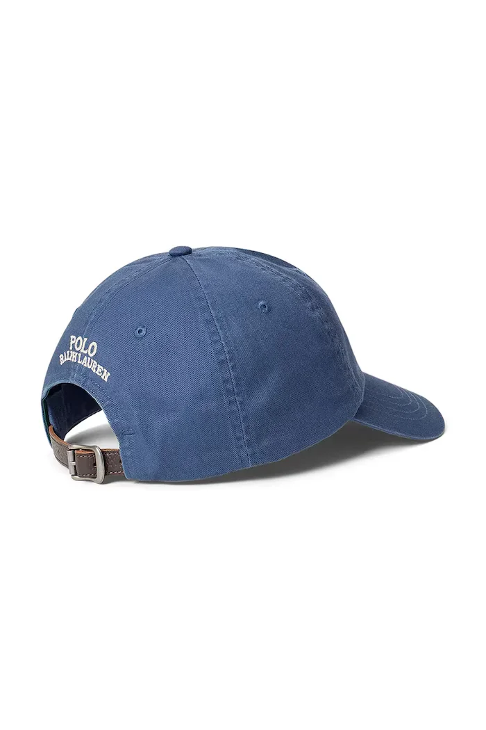 Polo Ralph Lauren шапка с козирка дамска от памук синя 211A87349