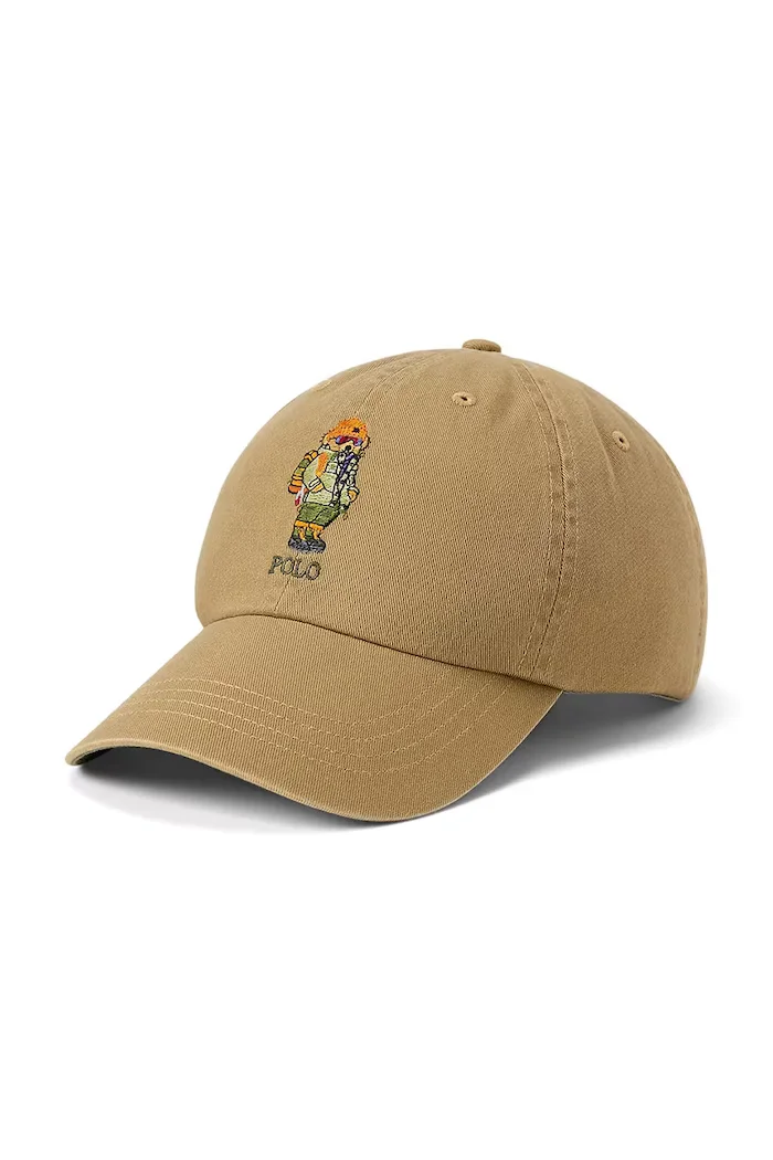 Polo Ralph Lauren шапка с козирка мъжка от памук бежова 710B27553