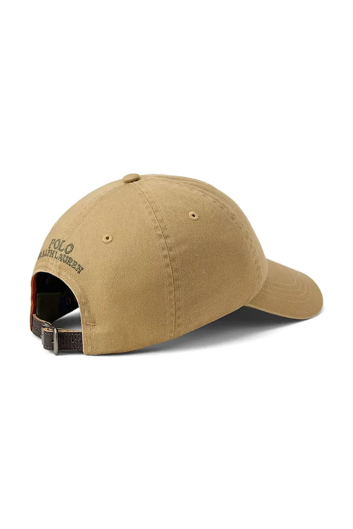 Polo Ralph Lauren шапка с козирка мъжка от памук бежова 710B27553
