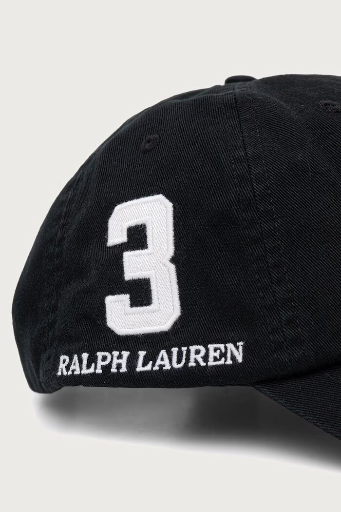 Polo Ralph Lauren шапка с козирка мъжка от памук черна 710B28685