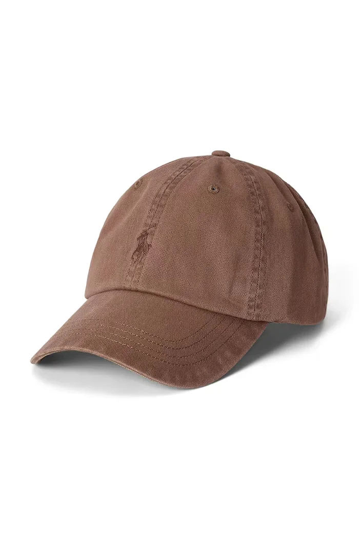 Polo Ralph Lauren шапка с козирка мъжка от памук кафява 710980231