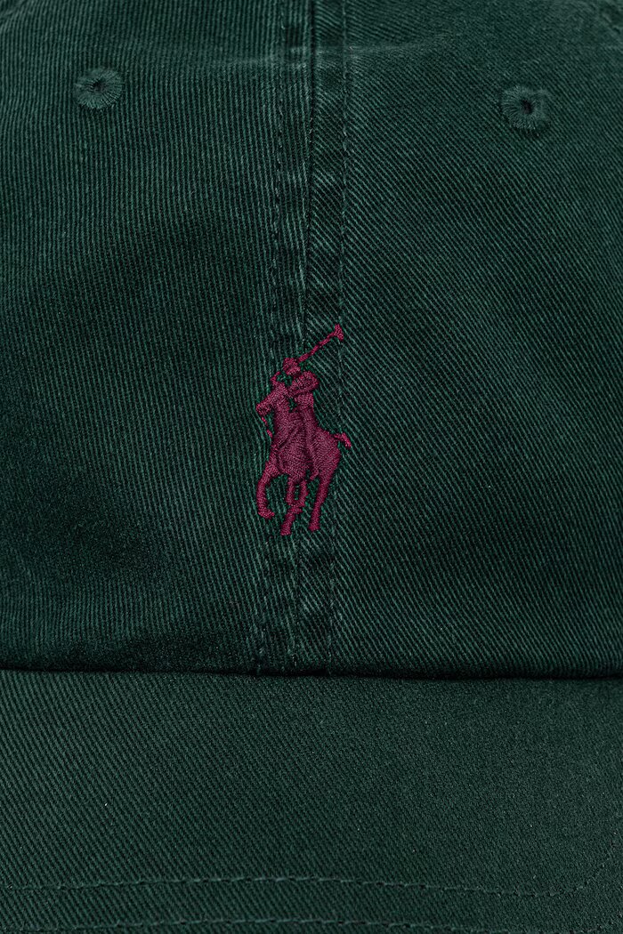 Polo Ralph Lauren шапка с козирка мъжка от памук зелена 710667709