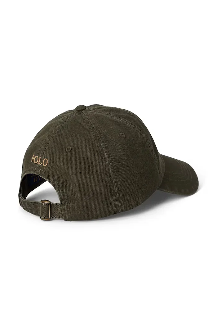 Polo Ralph Lauren шапка с козирка мъжка от памук зелена 710667709