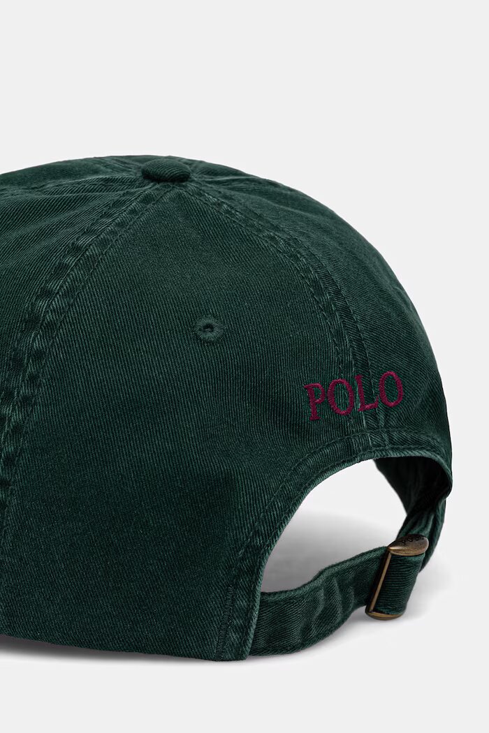 Polo Ralph Lauren шапка с козирка мъжка от памук зелена 710667709