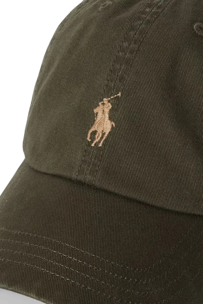 Polo Ralph Lauren шапка с козирка мъжка от памук зелена 710667709