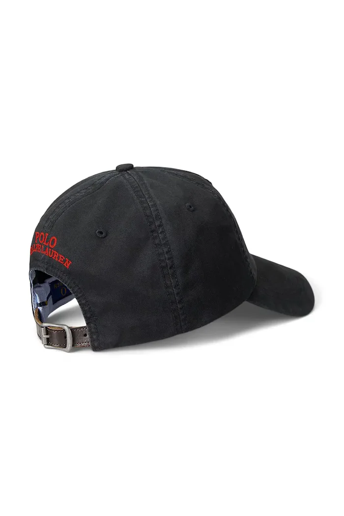 Polo Ralph Lauren шапка с козирка от памучна материя черна 710834737