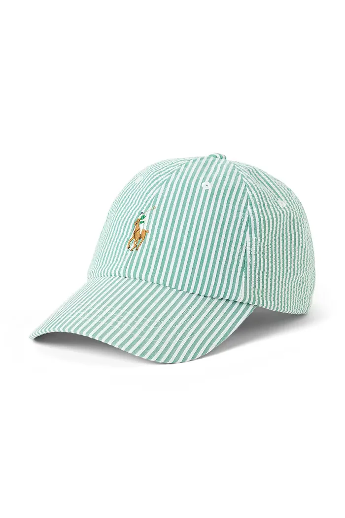 Polo Ralph Lauren Шапка с козирка в зелено с апликация 710957166