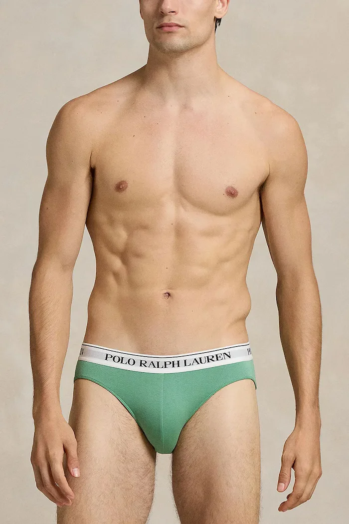 Polo Ralph Lauren слипове мъжки с памук 3 броя зелени 714840543