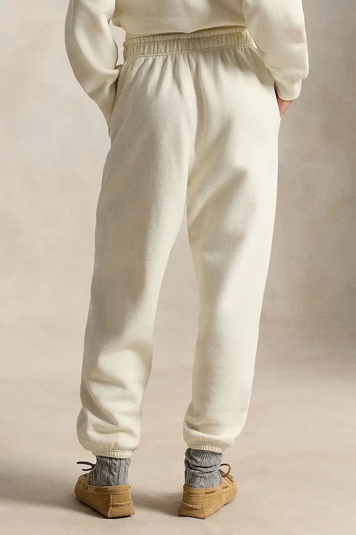 Polo Ralph Lauren спортен панталон дамски с памук бежов 211B17560