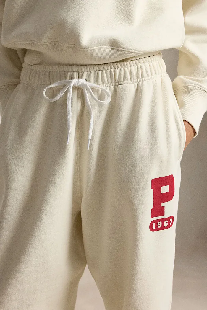 Polo Ralph Lauren спортен панталон дамски с памук бежов 211B17560