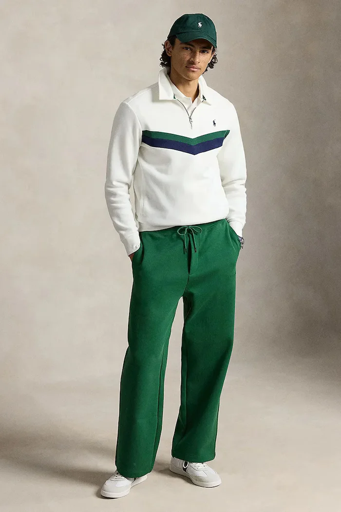 Polo Ralph Lauren спортен панталон мъжки с памук зелен 710B19069