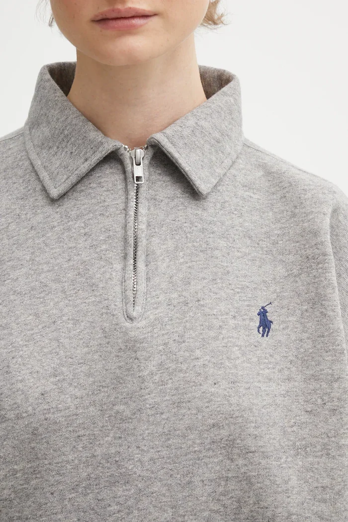 Polo Ralph Lauren Суичър ARCTIC FLEECE в сиво с изчистен дизайн 211B18685004