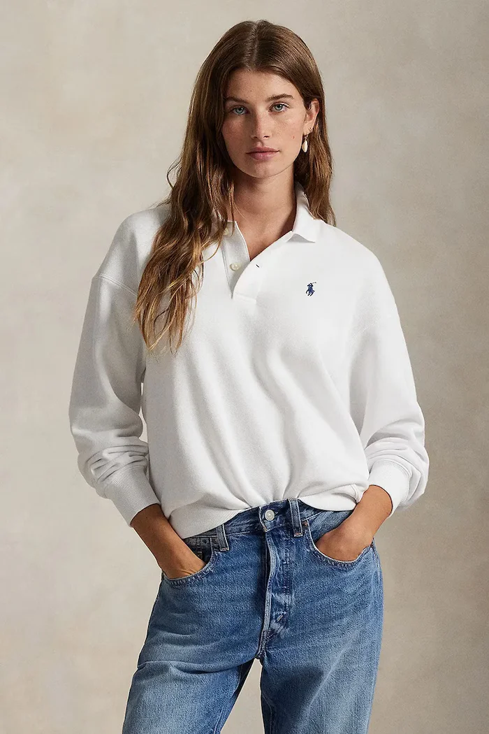 Polo Ralph Lauren суичър дамски с памук бял 211947966