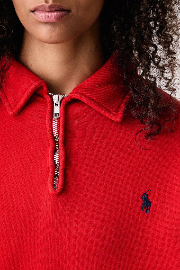 Polo Ralph Lauren суичър дамски с памук червен 211B18685
