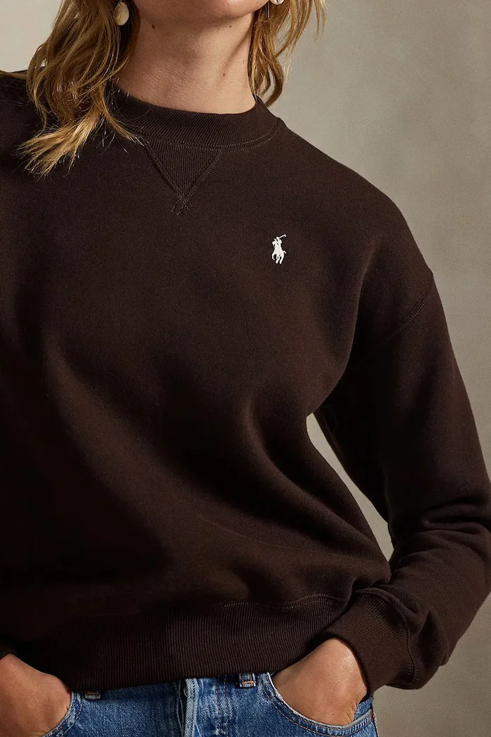 Polo Ralph Lauren суичър дамски с памук кафяв 211971697