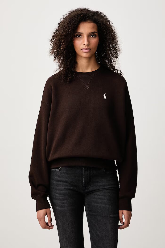 Polo Ralph Lauren суичър дамски с памук кафяв 211978306