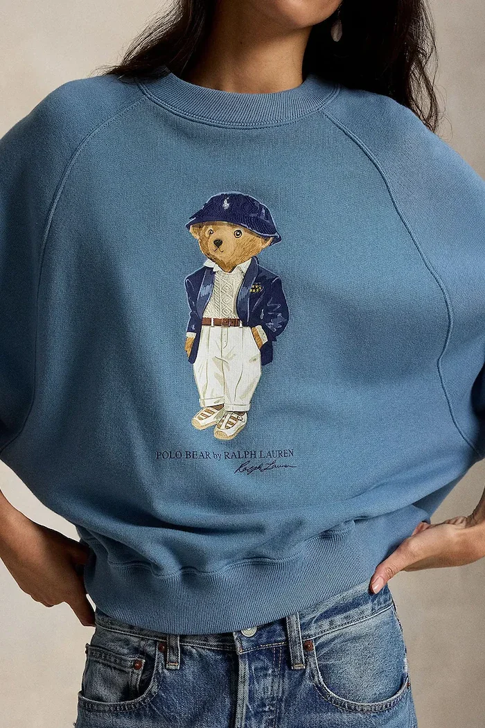 Polo Ralph Lauren суичър дамски с памук син 211B17778