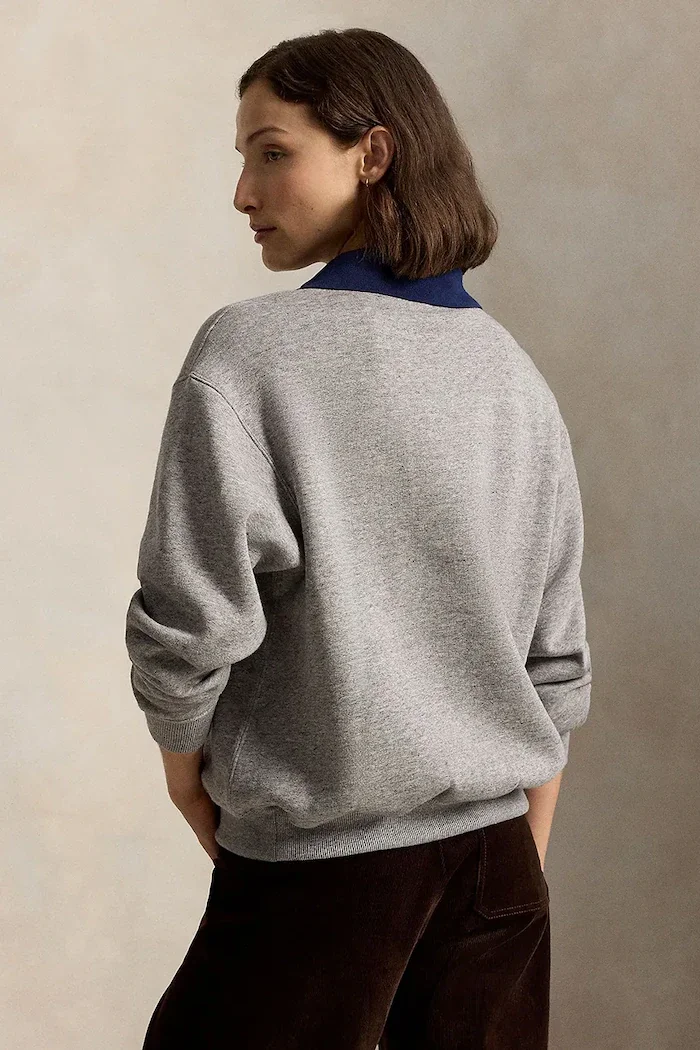 Polo Ralph Lauren суичър дамски с памук сив 211B17785