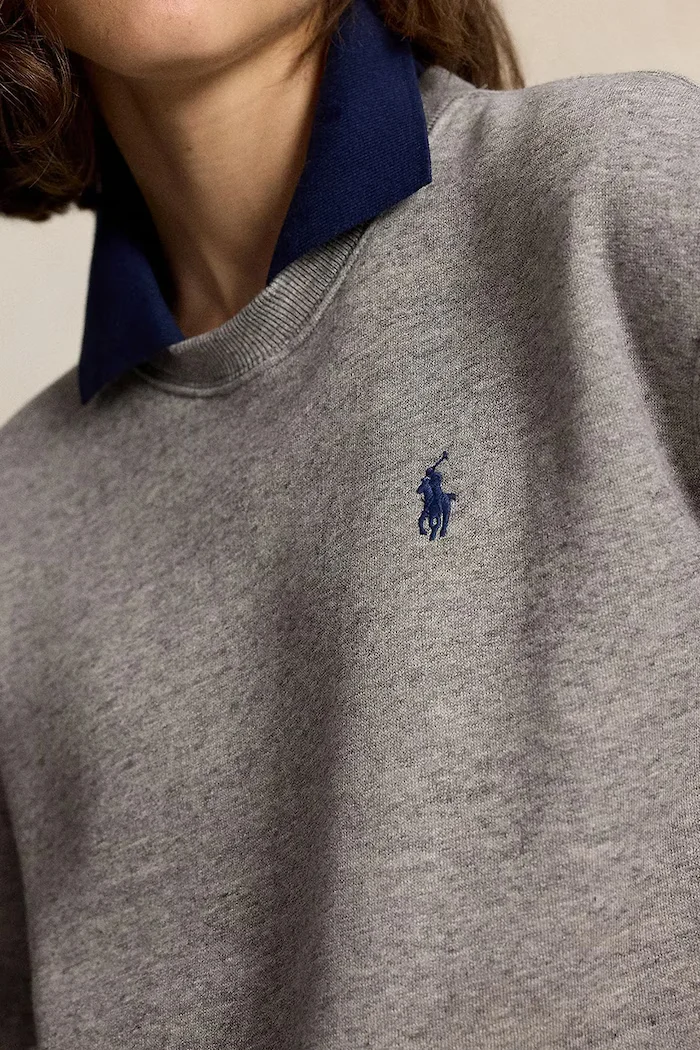Polo Ralph Lauren суичър дамски с памук сив 211B17785