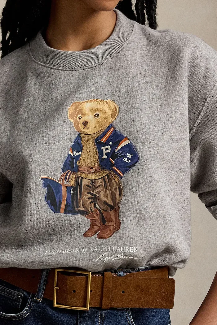 Polo Ralph Lauren суичър дамски с памук сив 211B17788