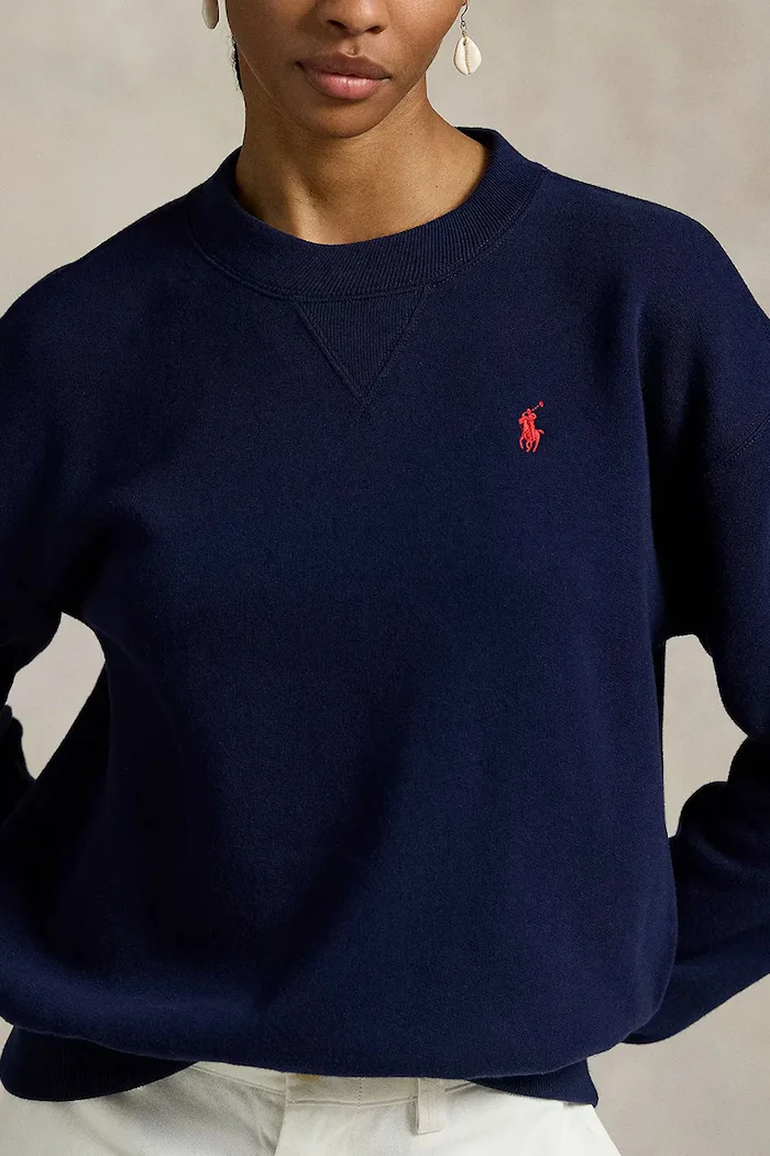 Polo Ralph Lauren суичър дамски с памук тъмносин 211971697