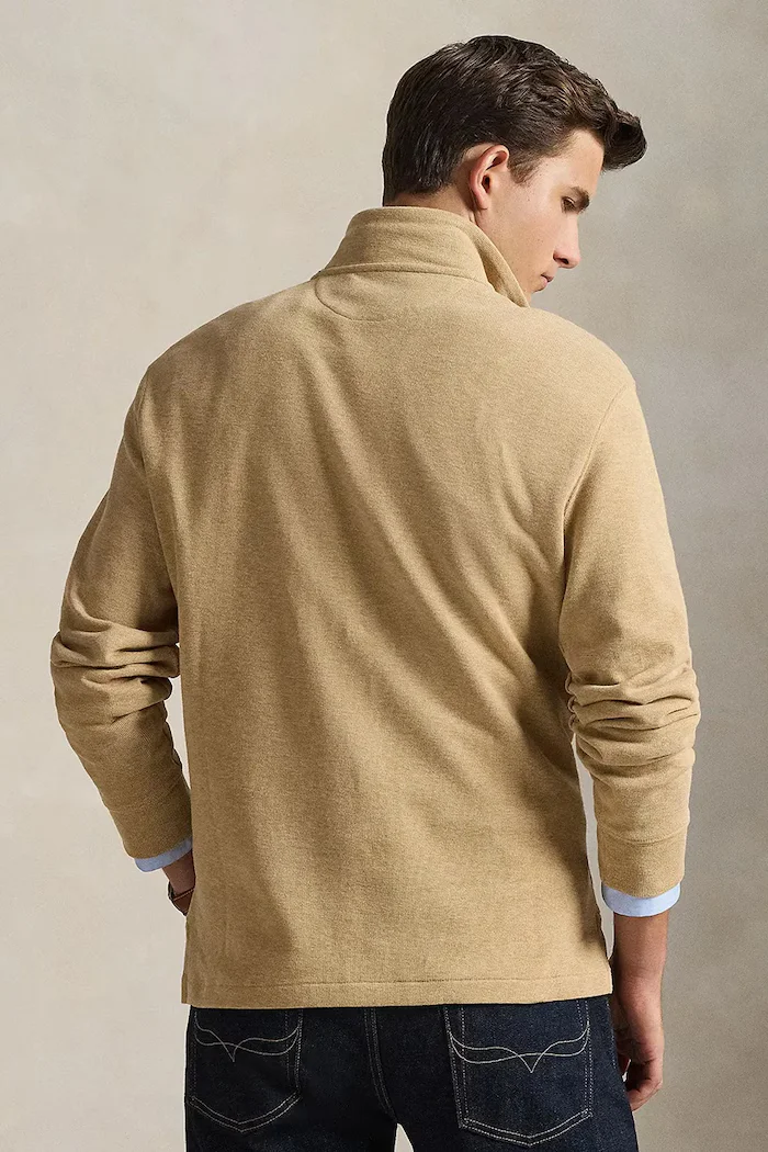 Polo Ralph Lauren Суичър мъжки от памук бежов 710P07411