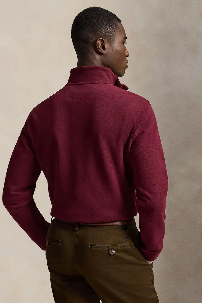 Polo Ralph Lauren суичър мъжки от памук бордо 710P07411