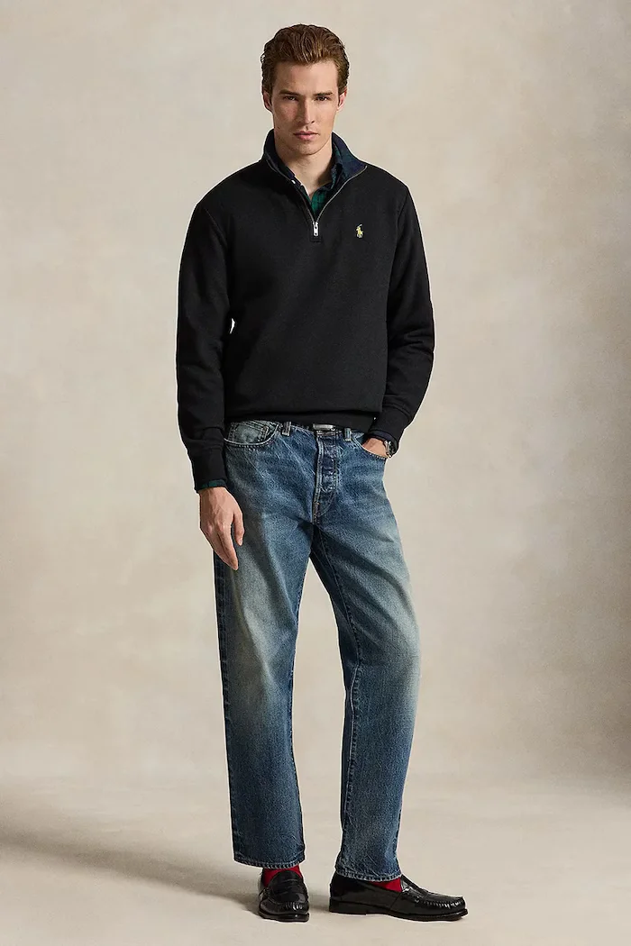 Polo Ralph Lauren суичър мъжки от памук черен 710B28291