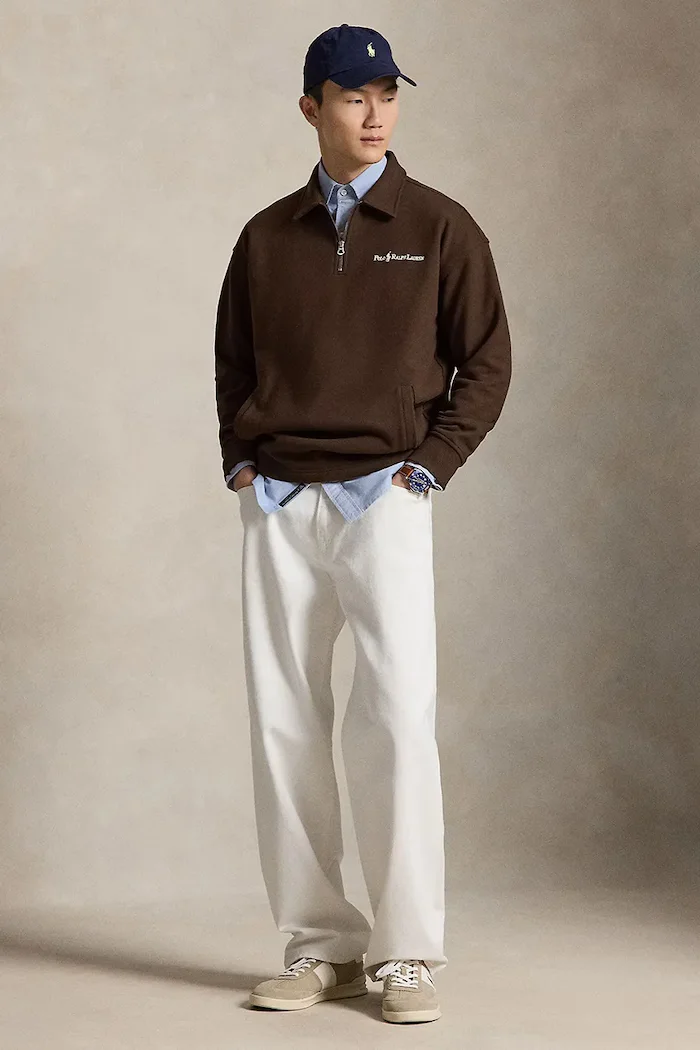 Polo Ralph Lauren суичър мъжки с памук кафяв 710981477