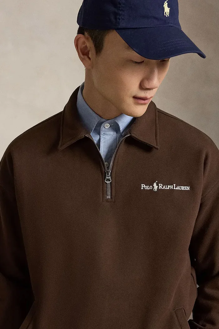 Polo Ralph Lauren суичър мъжки с памук кафяв 710981477