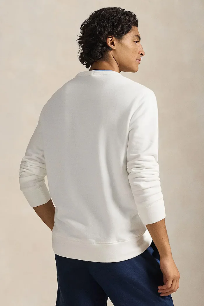 Polo Ralph Lauren Суичър мъжки в бяло с изчистен дизайн 710A12485