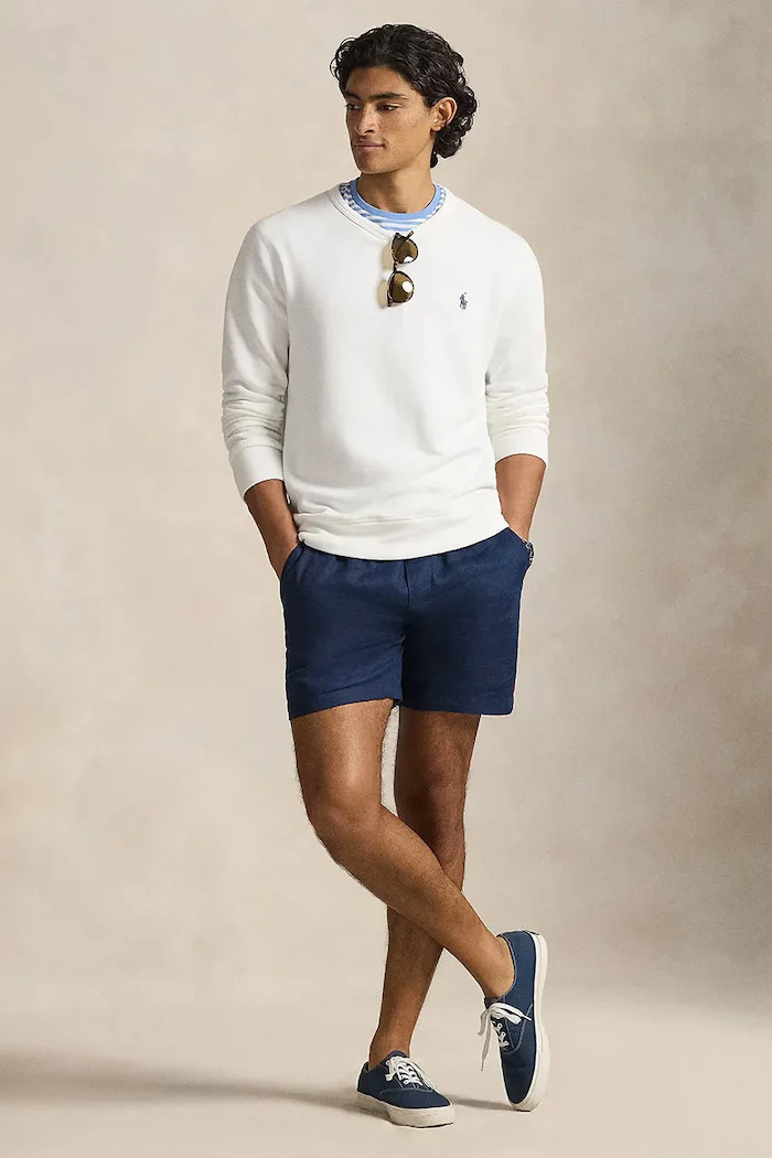 Polo Ralph Lauren Суичър мъжки в бяло с изчистен дизайн 710A12485