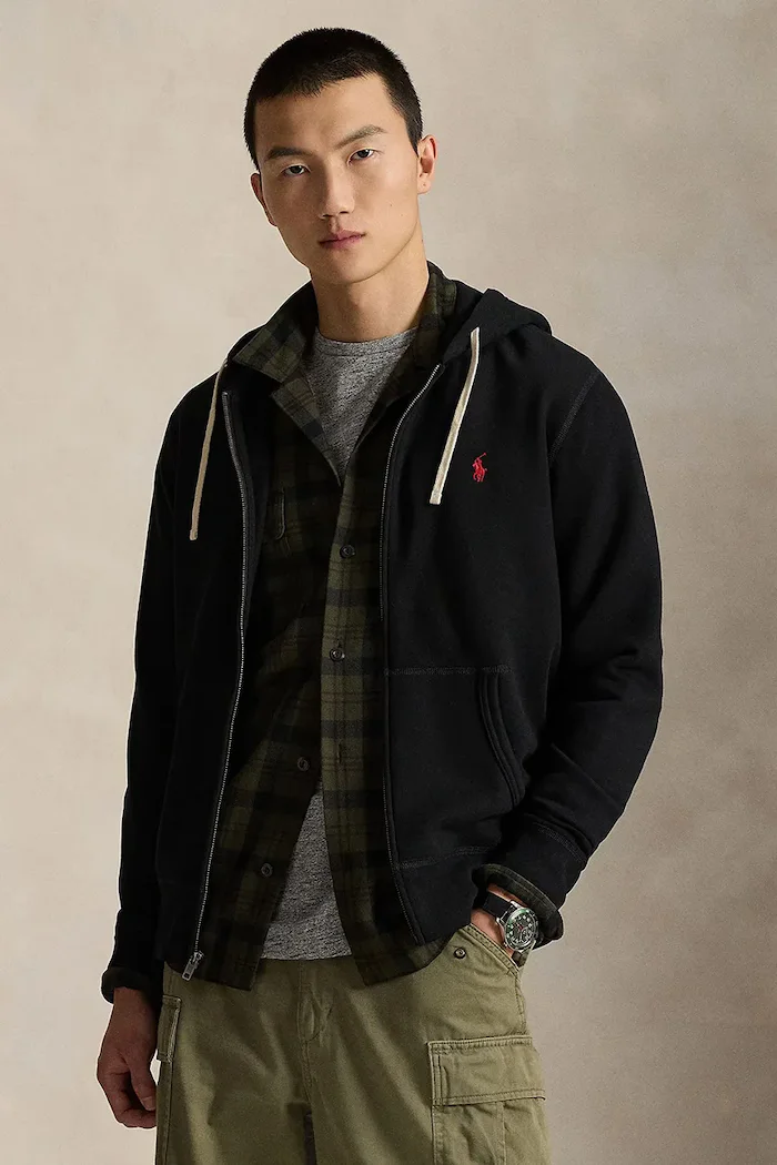 Polo Ralph Lauren Суичър мъжки в черно с изчистен дизайн