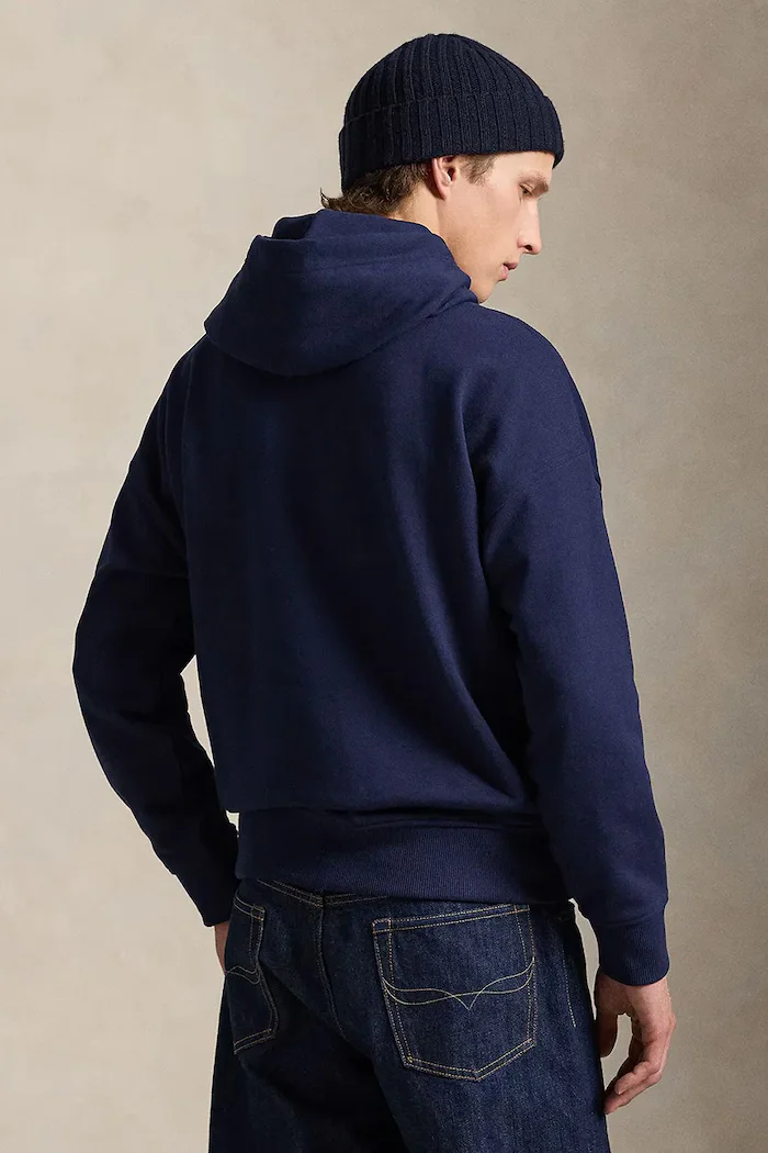 Polo Ralph Lauren Суичър мъжки в черно с качулка с принт
