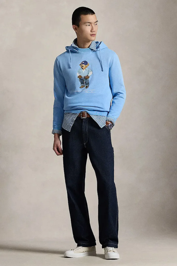 Polo Ralph Lauren Суичър мъжки в синьо с качулка с принт 710B14619