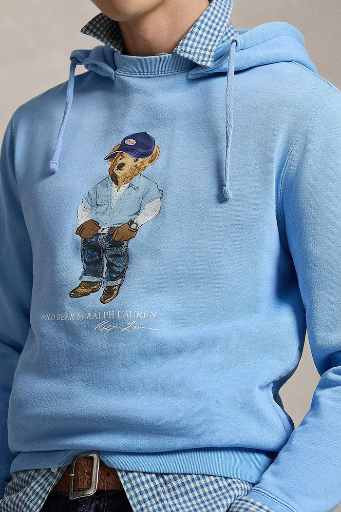 Polo Ralph Lauren Суичър мъжки в синьо с качулка с принт 710B14619